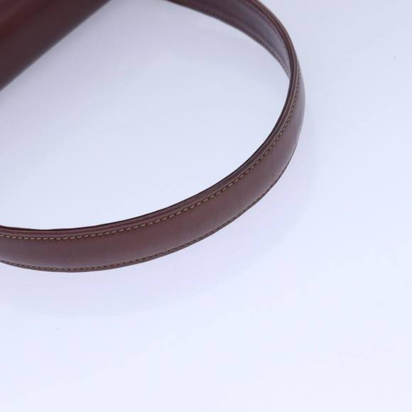 CARTIER Hand Bag Leather Wine Red Auth 81148 - Picture 7 of 16